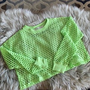 🆕 Long Sleeve Lime Crop Top